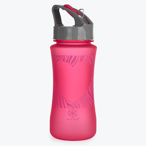 Kids Pink Zebra Water Bottle