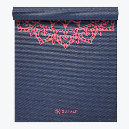 Navy Fleur Marrakesh Yoga Mat (3mm)